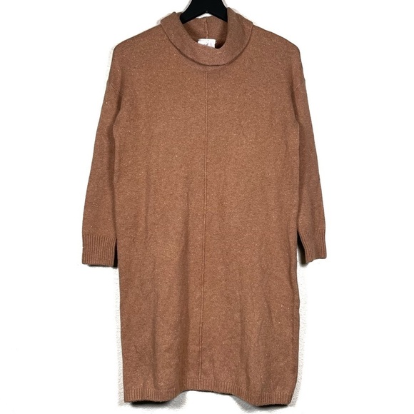 NWT J. Jill Cowl Neck Sweater Dress in Nutmeg - Picture 1 of 6